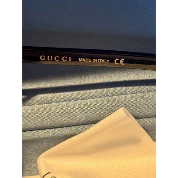 Gucci 58mm Cat Eye Sunglasses black with yellow lenses - Picture 8 of 11